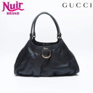 Gucci Abbey Leather Shoulder Bag Black